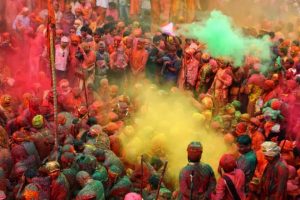 Pictures of Holi, the Festival of Colors, in Vrindavan